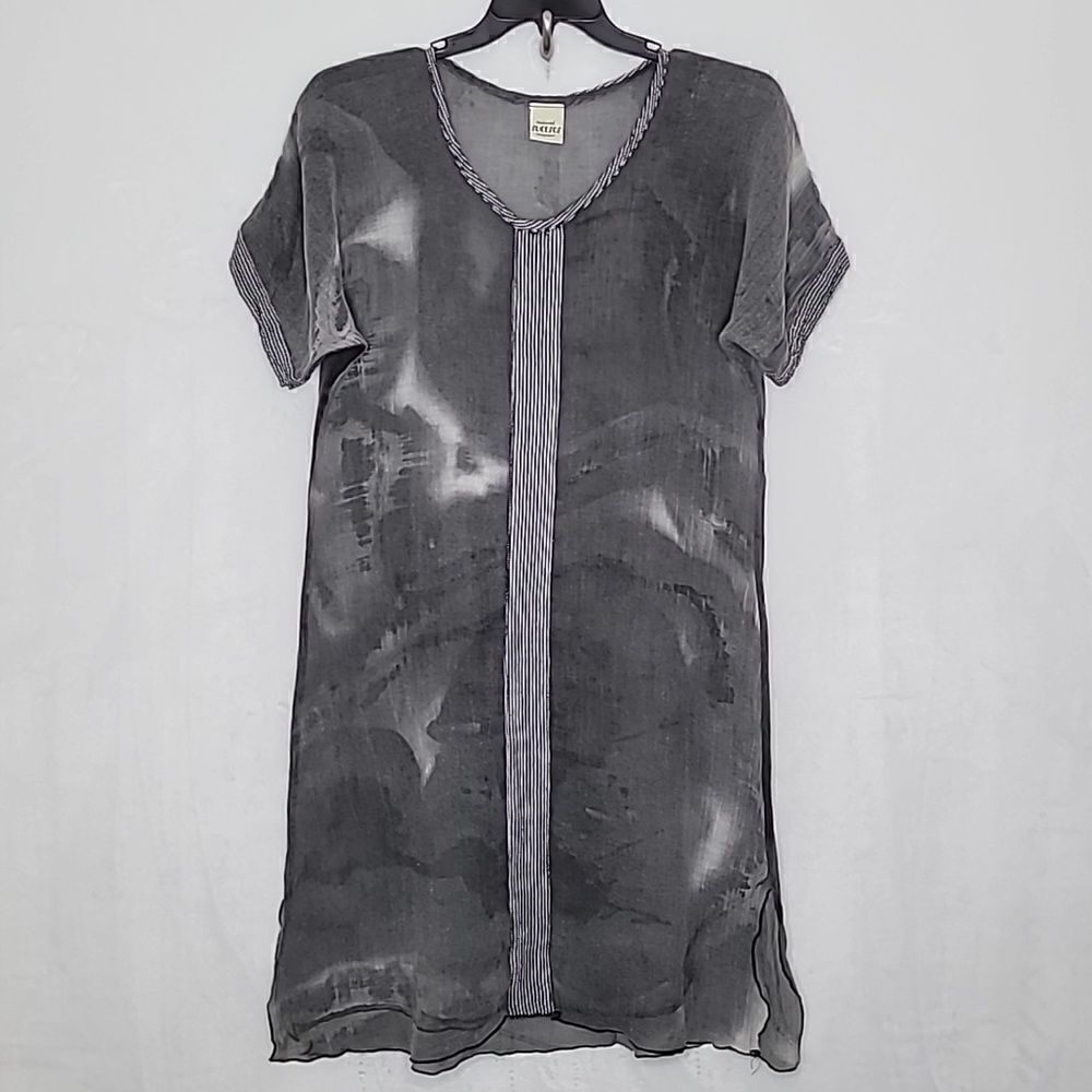 Vintage Sucesos Handprinted Mesh Tunic